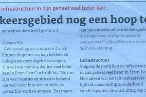PvdA vindt dat infrastructuur beter kan